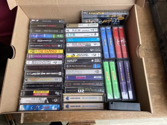 JOB LOT MUSIC AUDIO CASETTE TAPES - PRE-RECORDED POP / ROCK MOSTLY 80s / 90s