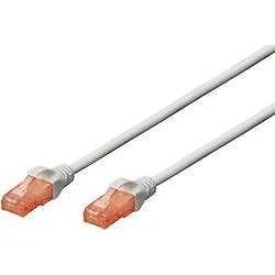 10x Patchkabel DIGITUS RJ45 U/UTP Cat6 5.00m grau Hebelschutz