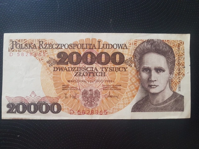 Poland 20 000 zlotys 1989 good quality
