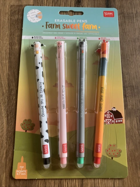Legami Gelstifte Sweet Farm - Set 4 Löschbare Gelstifte NEU TOP