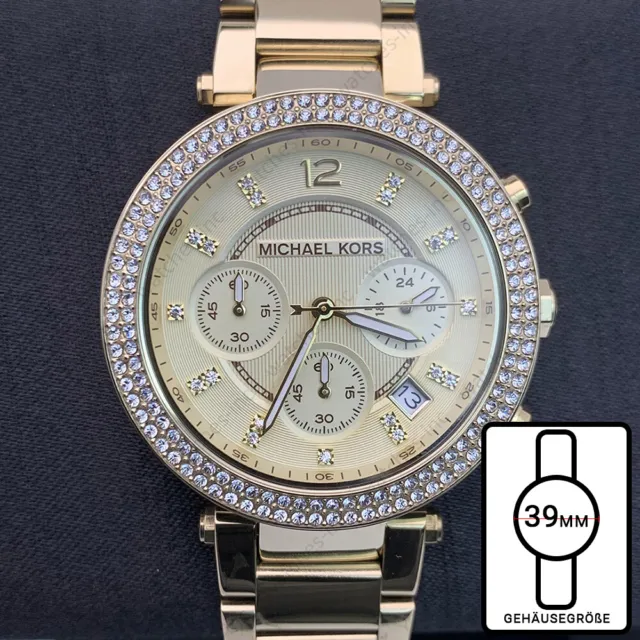 Michael Kors MK5354 Parker Gold Rostfreier Stahl Armband Chronograph Damenuhr