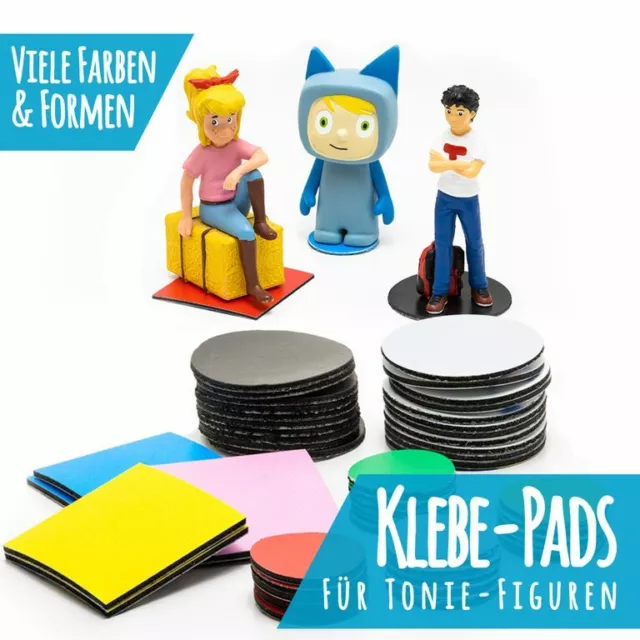 10er Set -  Klebepunkte magnetisch Zubehör für Tonie Figuren und Tonibox Regal