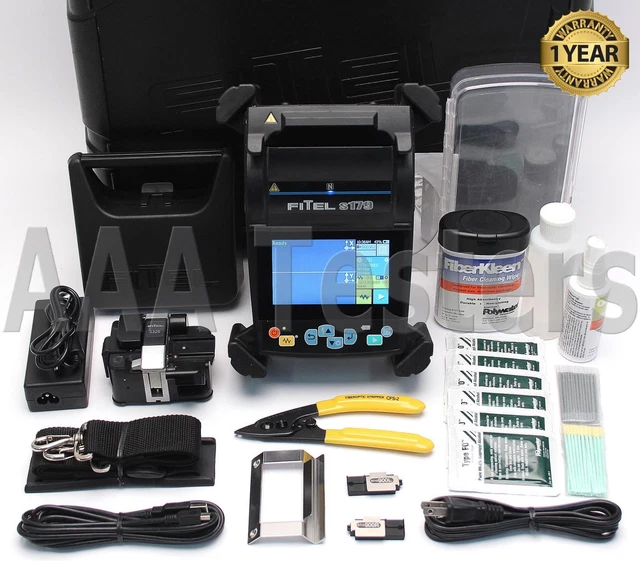 FiTeL S179A SM MM Core Alignment Fiber Fusion Splicer w/ S326 Cleaver S179