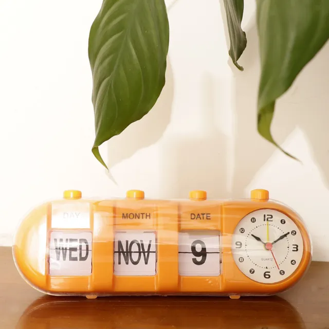 Orologio da Tavola a Conchiglia Data Calendario Flip Modello Watch per Casa