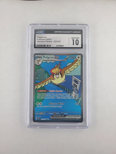 Pidgeot ex SIR 225/197 | CGC Gem Mint 10 | Pokemon Obsidian Flames [=PSA 10]