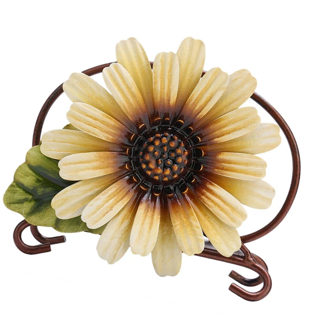 Girasol - servilletas - tela - soporte de papel vintage forma de flor estilo