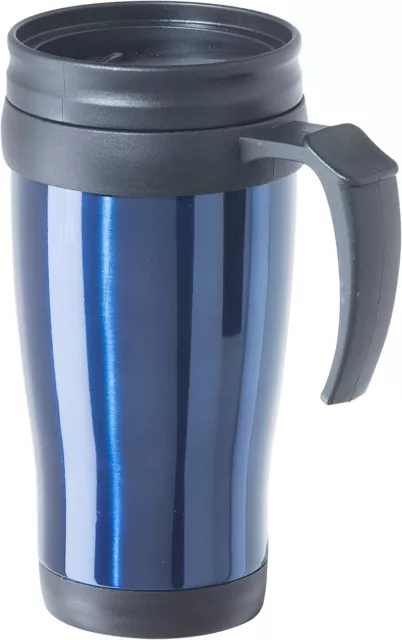 Insulated Coffee Mug Thermal Stainless Steel Travel Tumbler w/ Easy Grip Handle