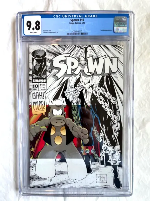 Spawn #10 Image Comics CGC 9.8 May 1993 Cerebus & Superman Wh Pgs Key Issue!