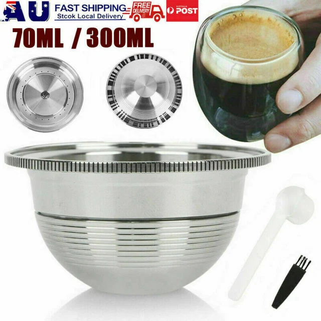 AU Stainless Steel Refillable Reusable Coffee Capsule Pods Filter for Nespresso