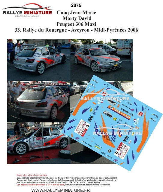 Décalcomanies 1/43 Renault Clio Rally5 - Guillaume Canivenq, Rallye Du Rouergue 2021, Fait Main