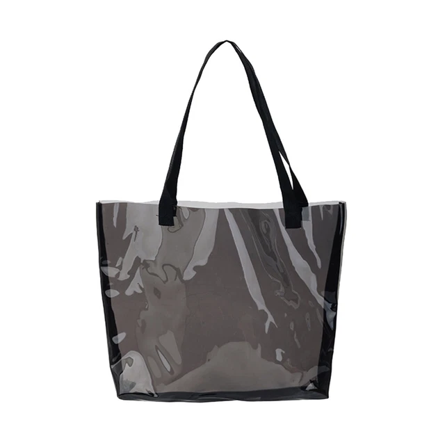 Sac de rangement en PVC imperméable noir mode sac à bandoulière transparent