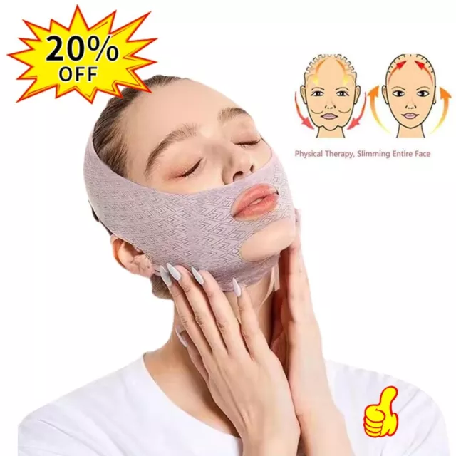 FACE V SHAPER Facial Slimming Bandage Chin Cheek Relaxation Up Belt Face  Z5B0 $6.68 - PicClick AU