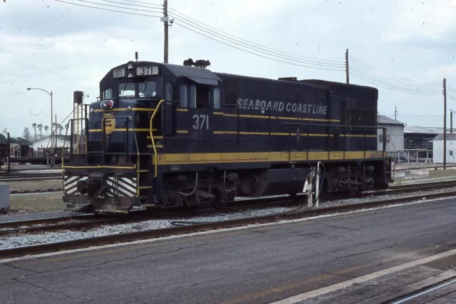 Original 1977 Kodachrome Railroad Slide Scl Seaboard Coast Line 371 Ge U18B Csx