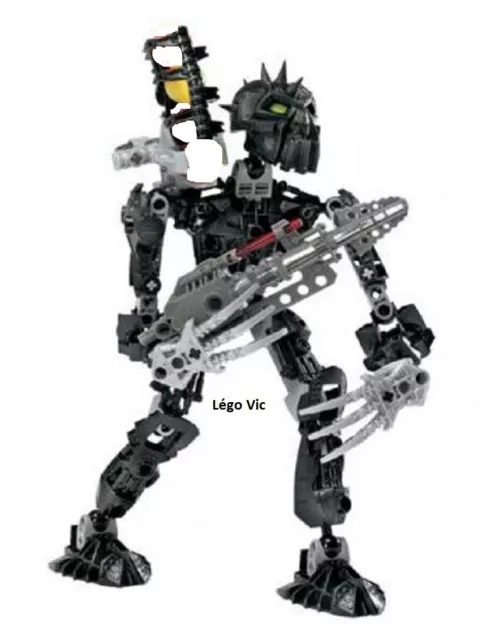 Lego 8729 Bionicle Inika Toa Nuparu robot complet notice de 2006 laser out -NN7