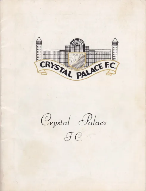 Crystal Palace v Bury 5 November 1966