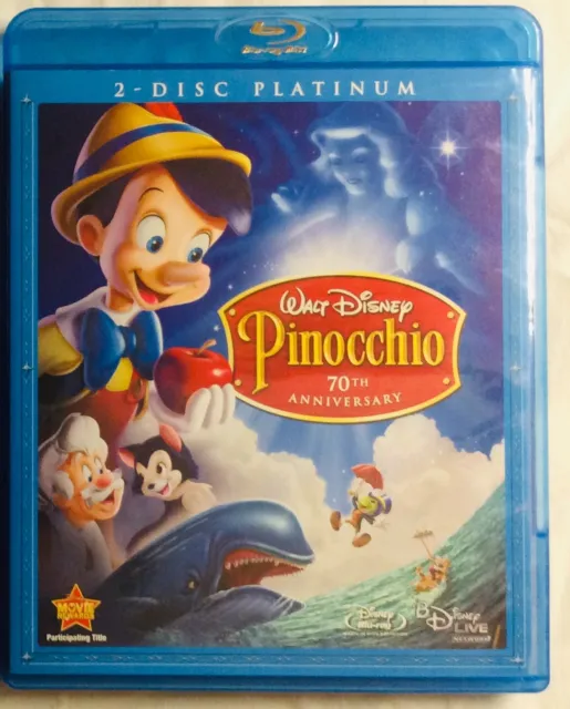 Walt Disney Pinocchio 70th Anniversary 2-Disc Blu-ray Platinum Edition Brand New