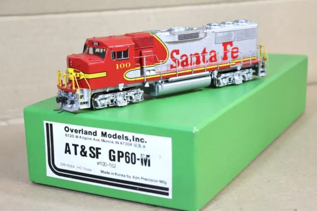 Overland Models 100-162 Santa Fe At&sf GP60-M Lokomotive 100 Verpackt Og