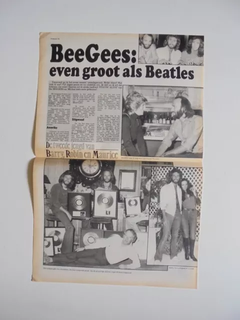 Bee Gees Barry Robin Maurice Stigwood Blondie Harry clipping Holland Dutch