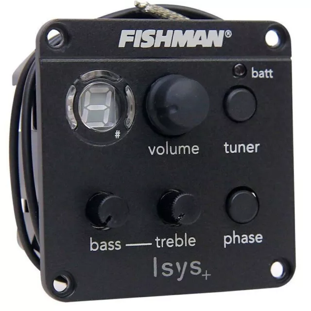 Fishman Guitar -EQ Tuner Piezo Mic Blend Presys Acoustic Preamp Pickup Set Black