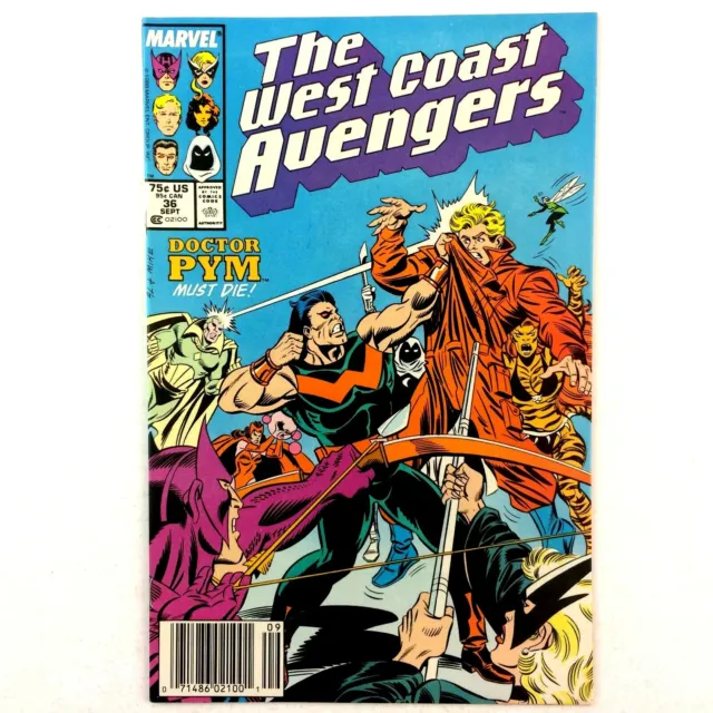 West Coast Avengers #36 Marvel 1988 VF Moon Knight Scarlet Witch Vision Hawkeye