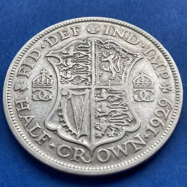 1929 Silver (0.5) Half Crown Coin ~ George V ~ 14g approx.