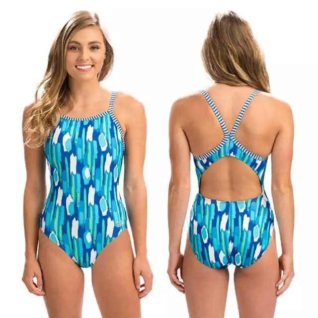 Dolfin Girls Uglies V-2 Back Swimsuit (On Your Mark, 24)