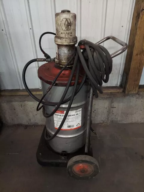 Graco Fireball Grease Drum Pump Kit Pneumatic Working Used Truck Chassis Service
