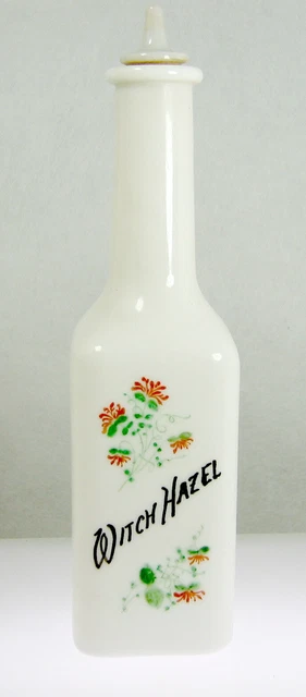 Antique Witch Hazel Barber Bottle Milk Glass 9.75" with Stopper Antique Witch Hazel Barber Bottle Milk Glass 9.75" with Stopper
