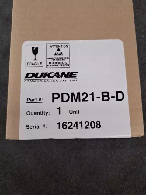 New, Dukane, PDM21-B-D, Pro Care Nurse Call Dual Patient Station