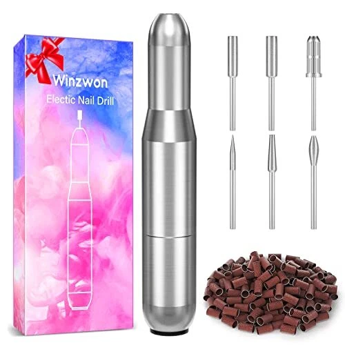 Taladro de uñas Winzwon eléctrico taladro de uñas lima de uñas kit regalos para mamá niña mujeres...