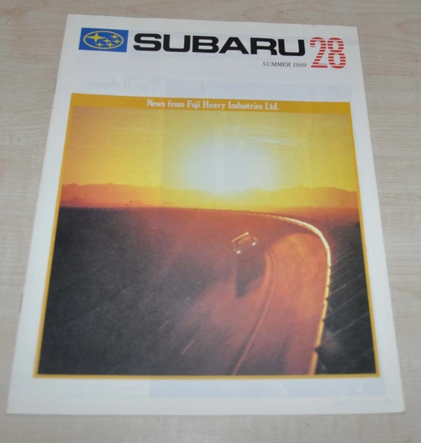 1989 Subaru 28 Magazine Fuji Heavy Industries Brochure Prospekt ENG