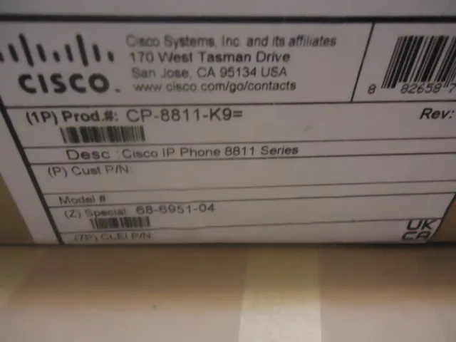 Cisco IP Phone  CP-8811-K9 VoIP Phone .