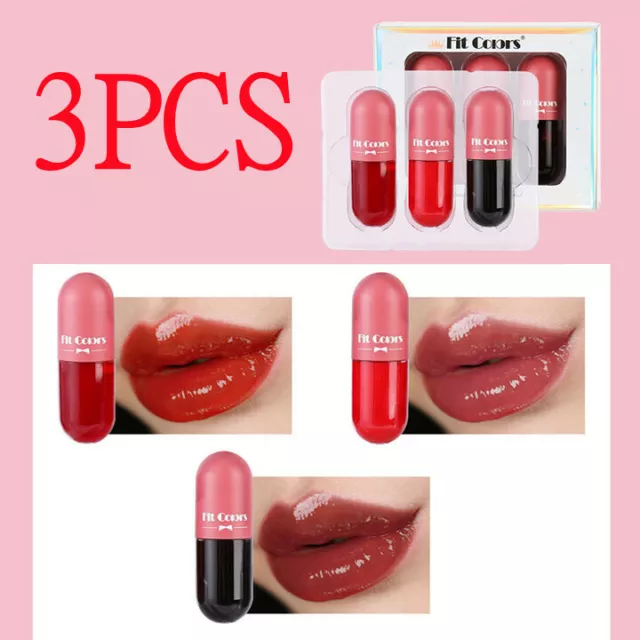 3Pcs Natural Lip Plumper Lips Plumping Balm Gloss Serum Enhancer Plump Gift New
