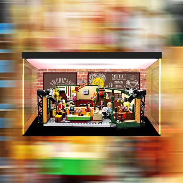 Acrylic Display Case for Lego Ideas The Friends Central Perk 21319 with Light