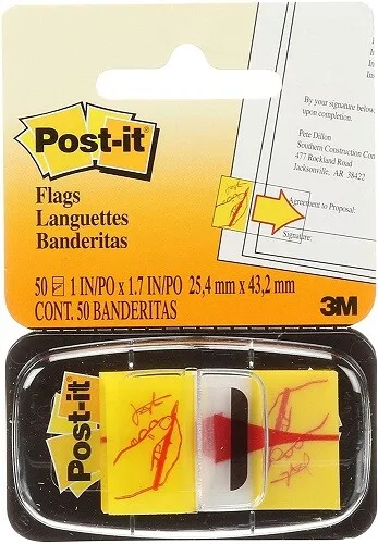 Post-it Sign Here Flags 680-31 1 in x 1.7 in-1EA