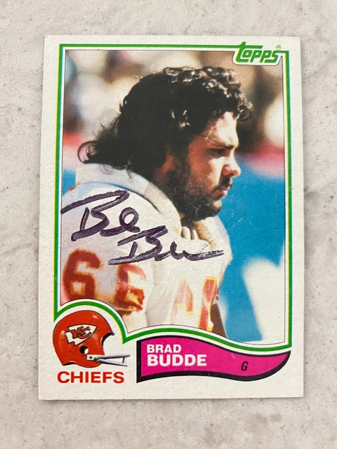 CARTE SIGNÉE BRAD Budde KANSAS CITY CHIEFS 1982 Topps EUR 6,62