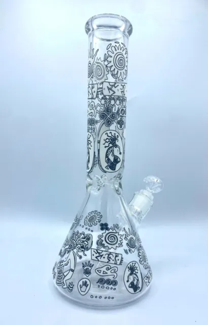 14"  Heavy Glass Bong Quality Tobacco Smoking Water Pipe Hookah