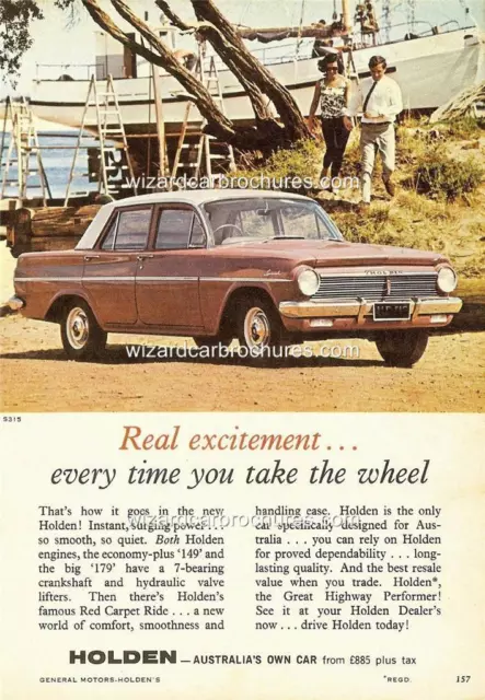 1964 Eh Holden Sedan A3 Poster Ad Sales Brochure Advertisement Advert