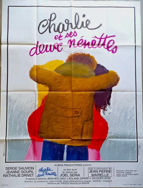 Charlie Et Ses Deux Nénettes/Joël Séria/Marielle/Affiche Originale 120X160/1973