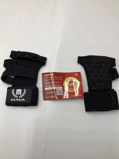 (PAIR!) NEW Mava Sports Ventilated Workout Training Gloves Wrist Wrap LARGE