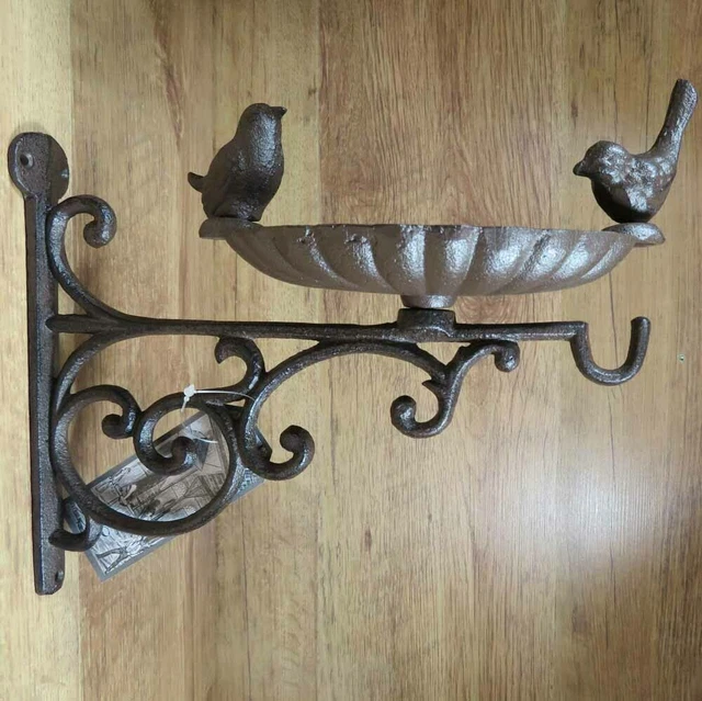 Vogeltränke Gusseisen Wandvogeltränke Wandfutterschale Ampelhalterung FB163