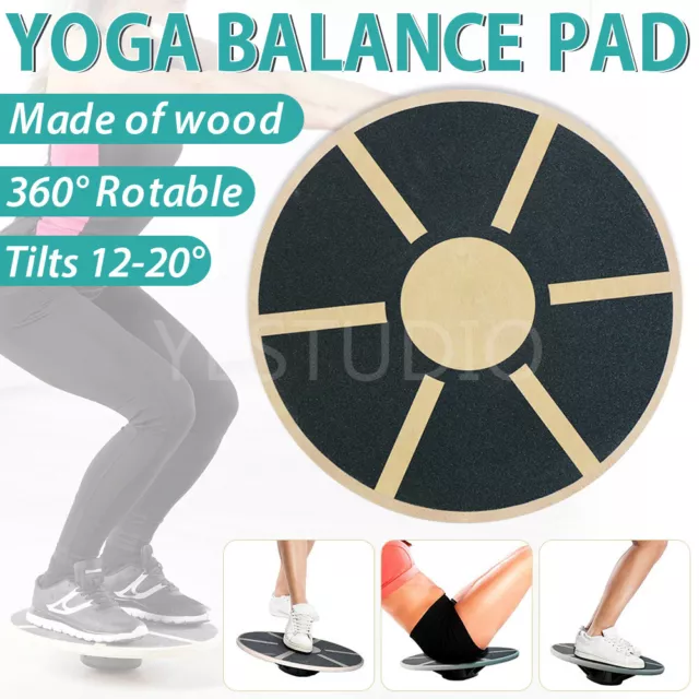 Anti Slip Wooden Wobble Balance Board Yoga Pilates Execise Trainers Max 250KG AU