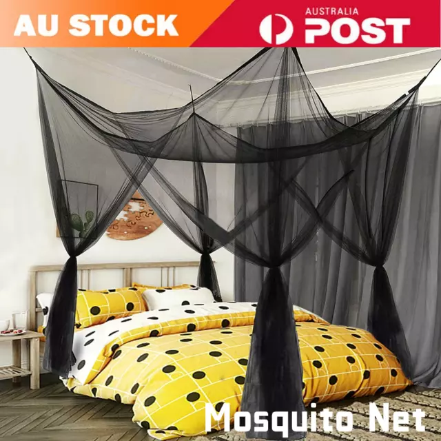 Mosquito Net Double Single Queen Canopy Bed Curtain Dome Stopping Fly Insect AU