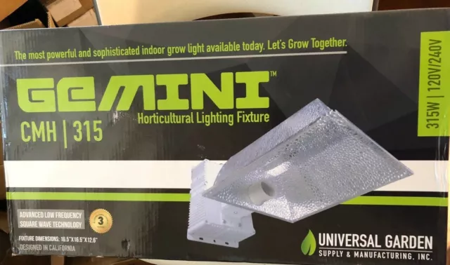 Universal Garden Gemini CMH 315W Lamps Grow Light Fixture (No Bulbs Included)