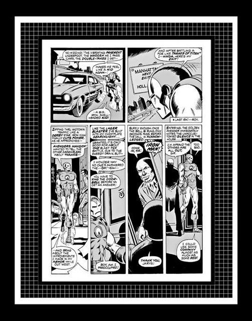 Jim Starlin Iron Man #56 Rare Production Art Pg 2 Monotone