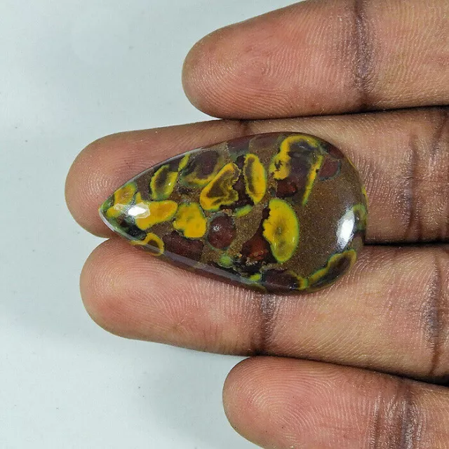 35 Cts. Natural Fruit Jasper Pear Cabochon Loose Gemstone BH03-26