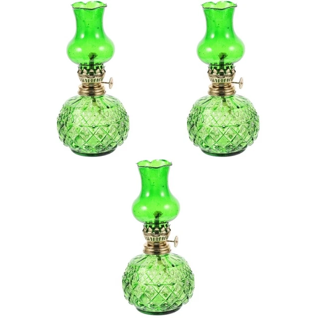 3x Tisch Zuhause Innen Tisch-Öllampe Vintage-antike Laterne Öllampe Halter