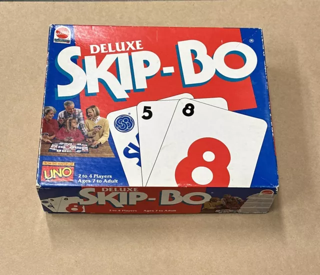 1992 SKIP-BO Deluxe Ultimate Sequencing Game by Mattel COMPLETE