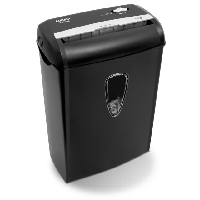 8 Sheet Cross-Cut Paper Shredder Credit Card Heavy Duty Destroy, Black Aurora GB