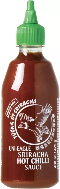 Salsa di peperoncino Sriracha piccante salsa calda peperoncini aglio 3x 475 g NUOVO MHD 1/25